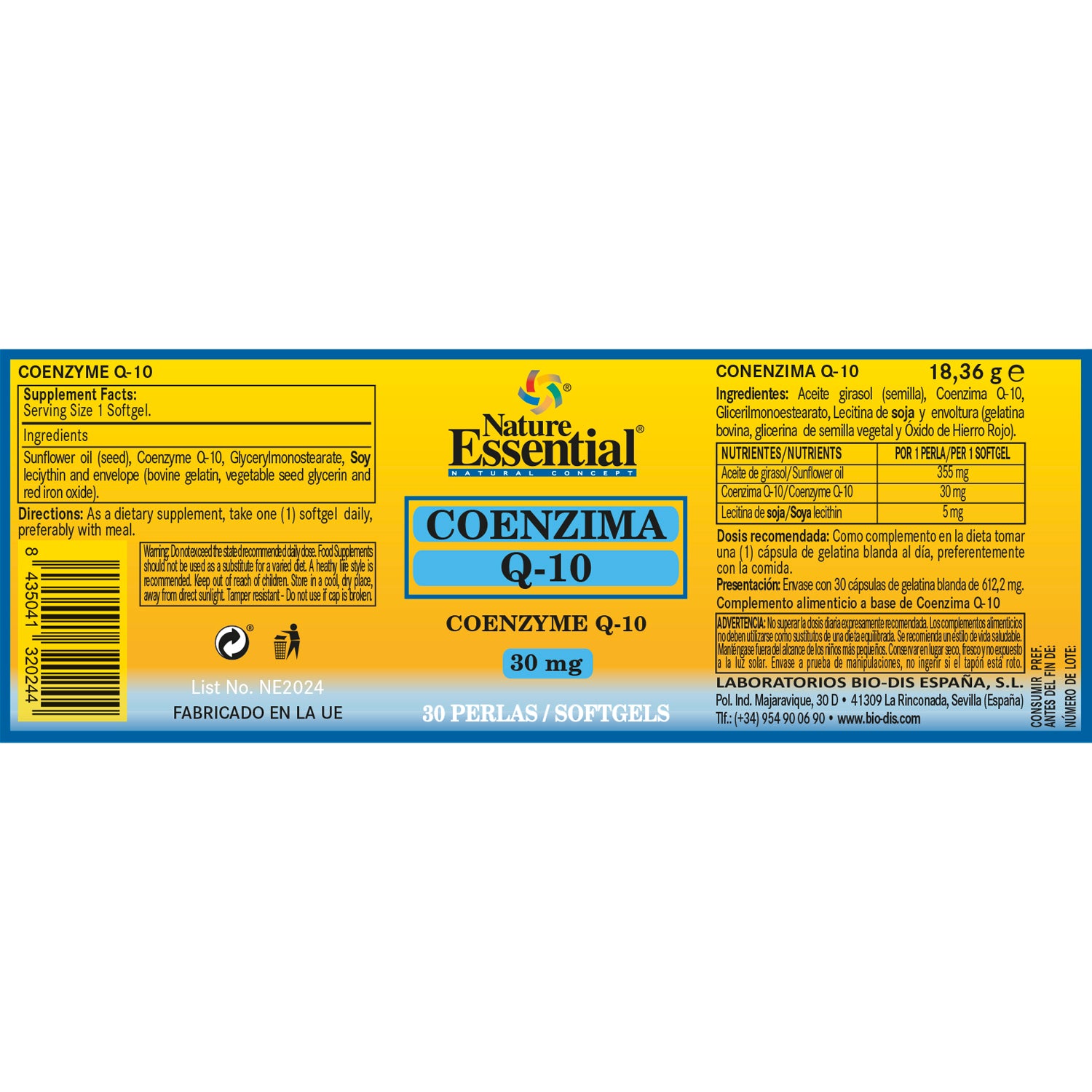 Co-enzyma Q-10 (30 mg.) 30 perlas