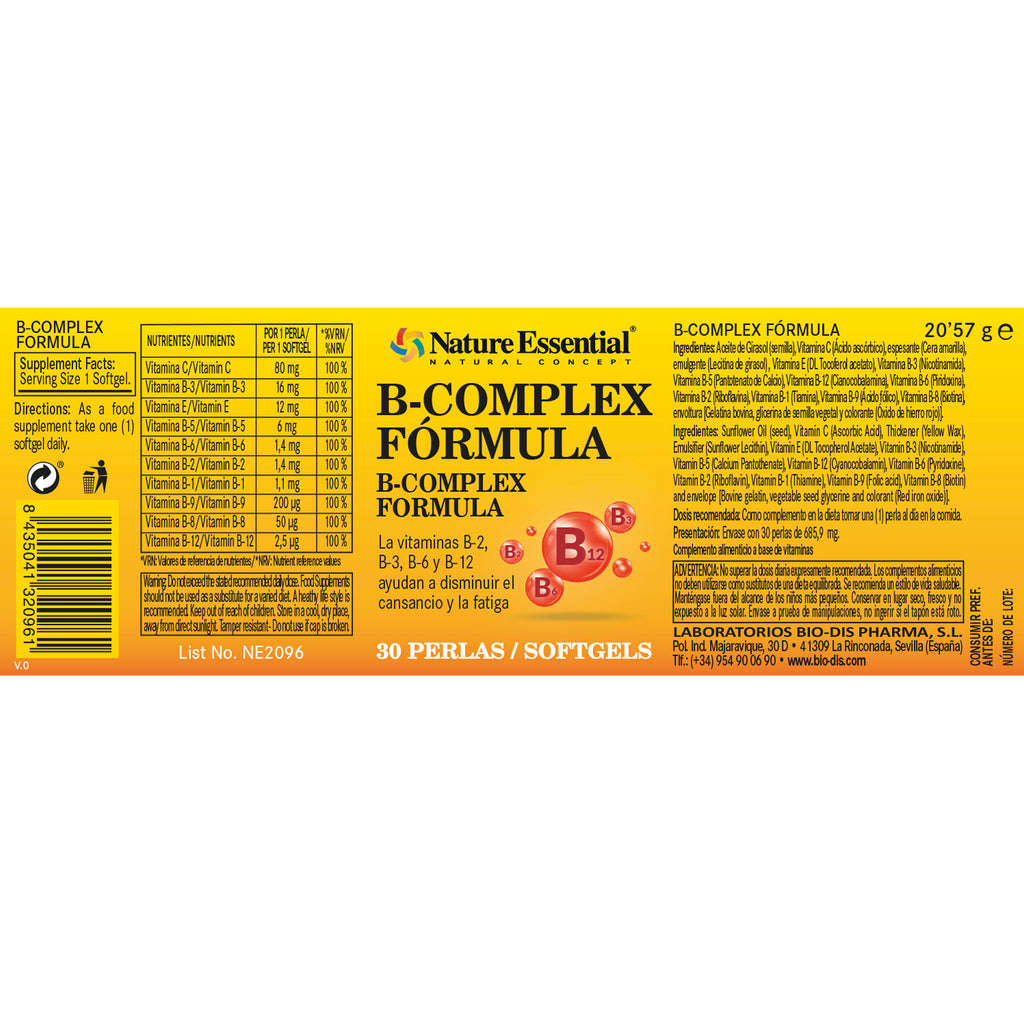B-complex fórmula 500 mg 30 perlas