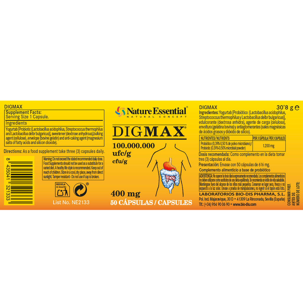 Dig-max® 400 mg. 50 cápsulas