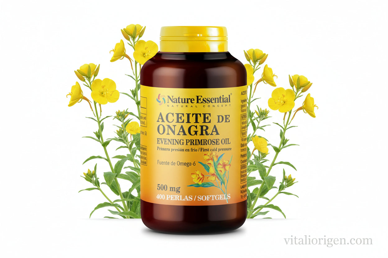 Aceite de onagra 500 mg. 400 perlas