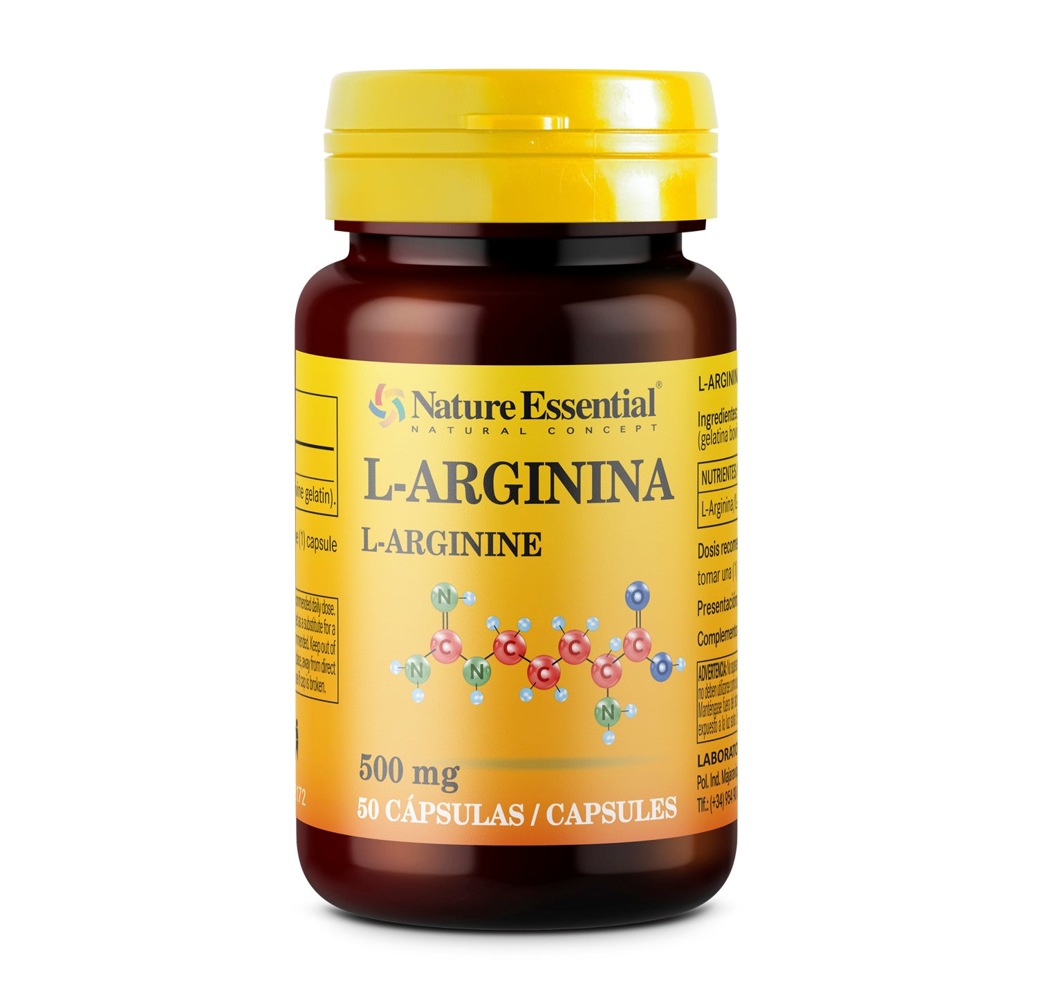 L-arginina 500 mg. 50 cápsulas