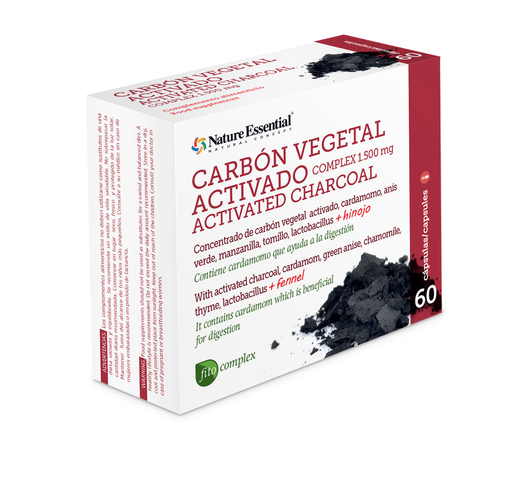 Carbón vegetal activado (complex) 1500 mg. (ext. seco) 60 cápsulas
