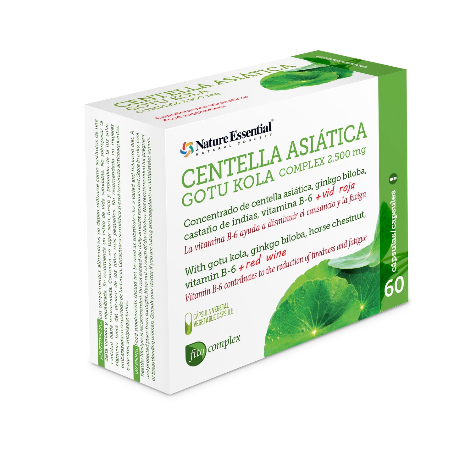 Centella asiática (complex) 2500 mg. 60 cápsulas vegetales