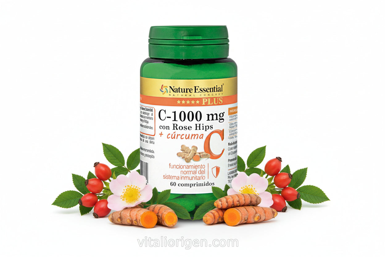 Vitamina C 1000 mg. + cúrcuma 60 comprimidos