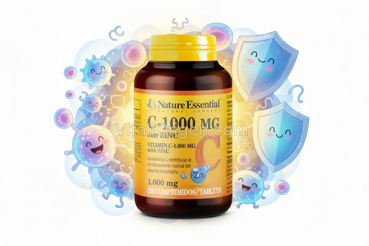 Vitamina C 1000 mg + zinc 10 mg. 60 comprimidos