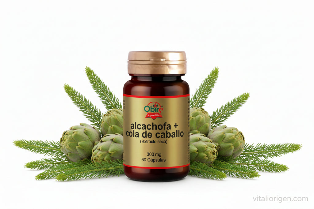Alcachofa + cola de caballo (extracto seco) 300 mg. 60 cápsulas