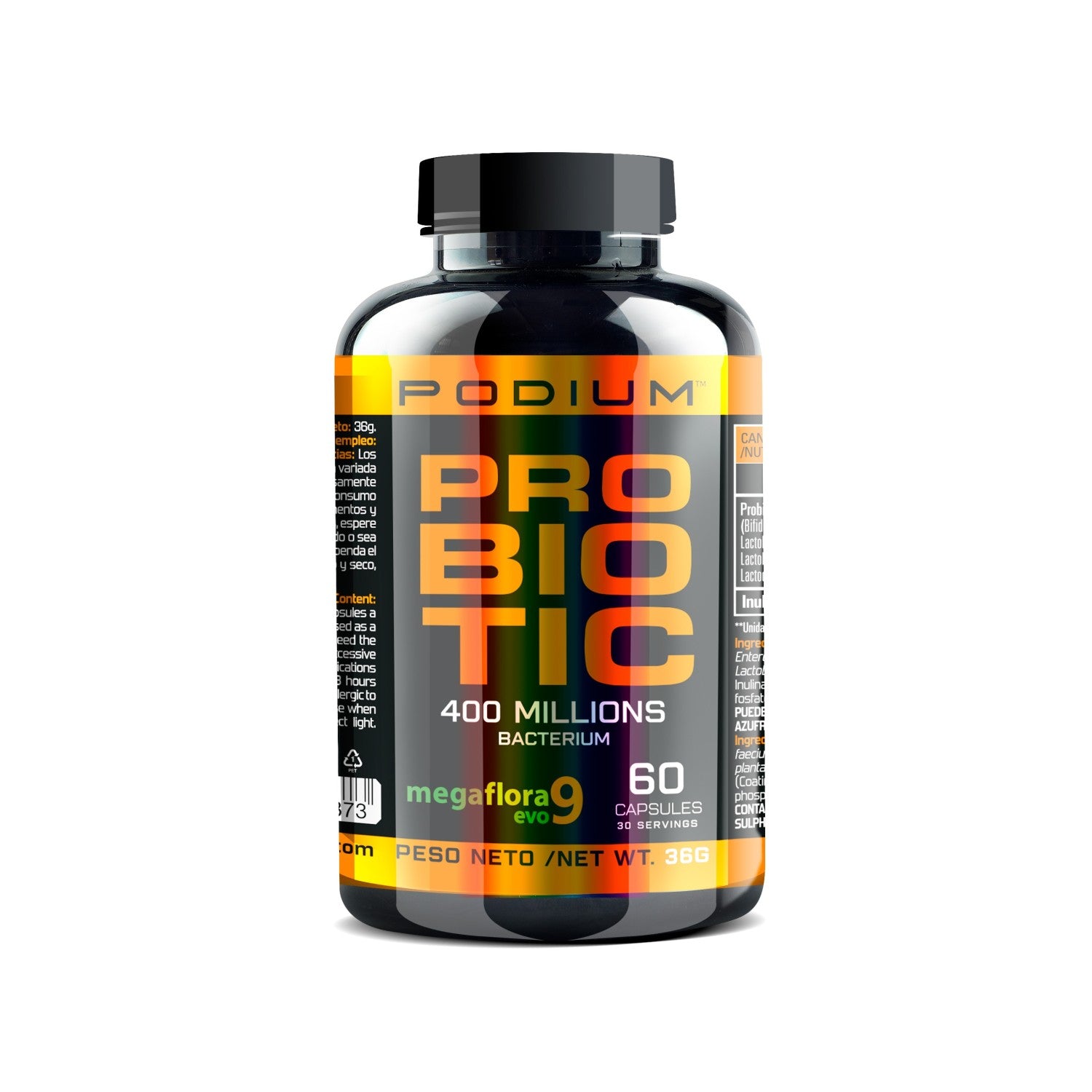 Probióticos Megaflora9 | 60 cápsulas | Probiotic Podium